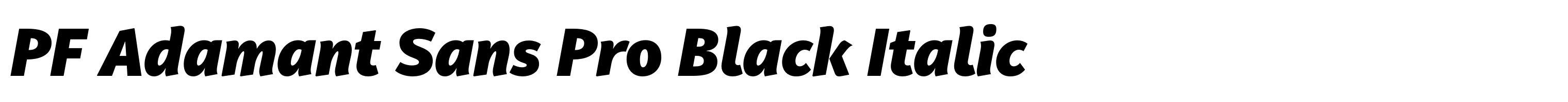 PF Adamant Sans Pro Black Italic